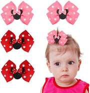 Spille per Capelli per Ragazze, Orecchini per Ragazze in Forma di Topi, Spille per Capelli con Glitter per Accessori per Capelli per Regali di Compleanno Abiti da Bambina Tema.