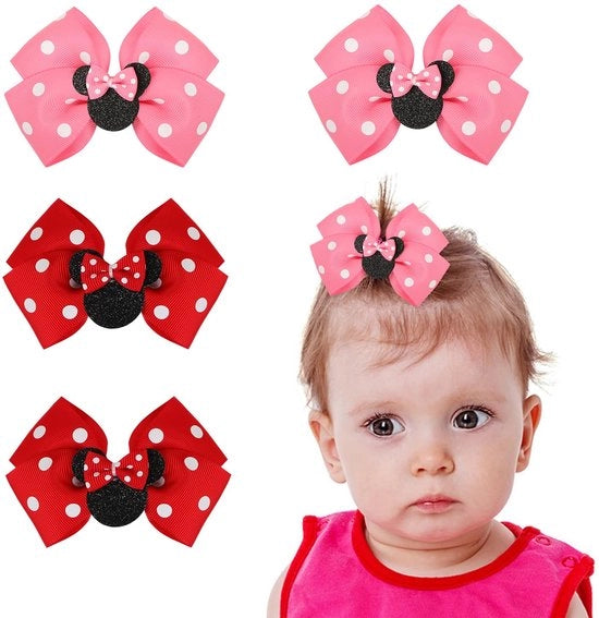 Spille per Capelli per Ragazze, Orecchini per Ragazze in Forma di Topi, Spille per Capelli con Glitter per Accessori per Capelli per Regali di Compleanno Abiti da Bambina Tema.