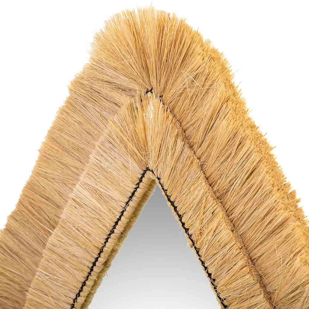 Specchio in fibra naturale marrone 62x80x3h