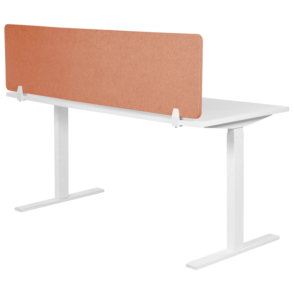 Pannello Divisorio Fonoassorbente per scrivania in PET rosso chiaro 160 x 40 cm tavolo ufficio