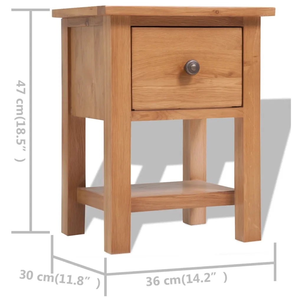 Comodini 2 pz 36x30x47 cm in Legno Massello di Rovere 3053416