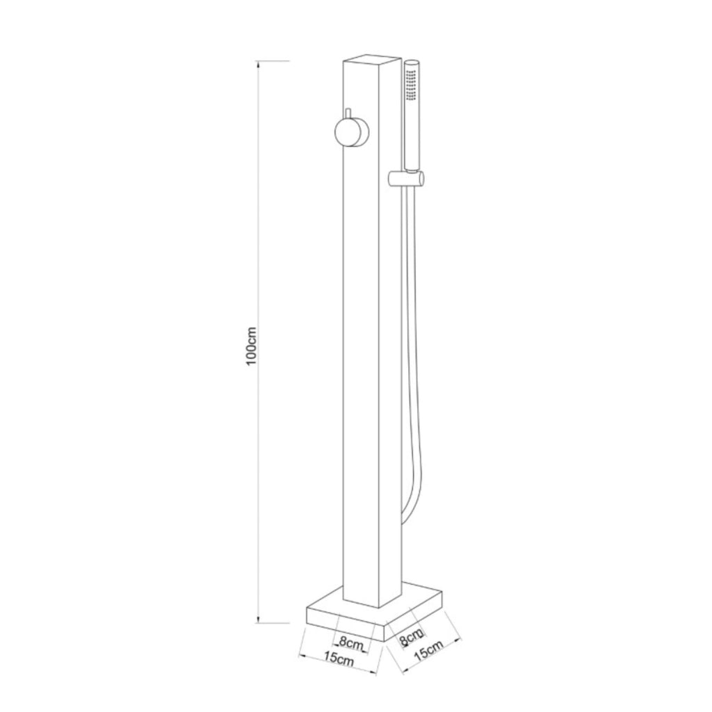 Fontana da giardino a colonna esterno salice acciaio inox con miscelatore 100 cm *** confezione 1