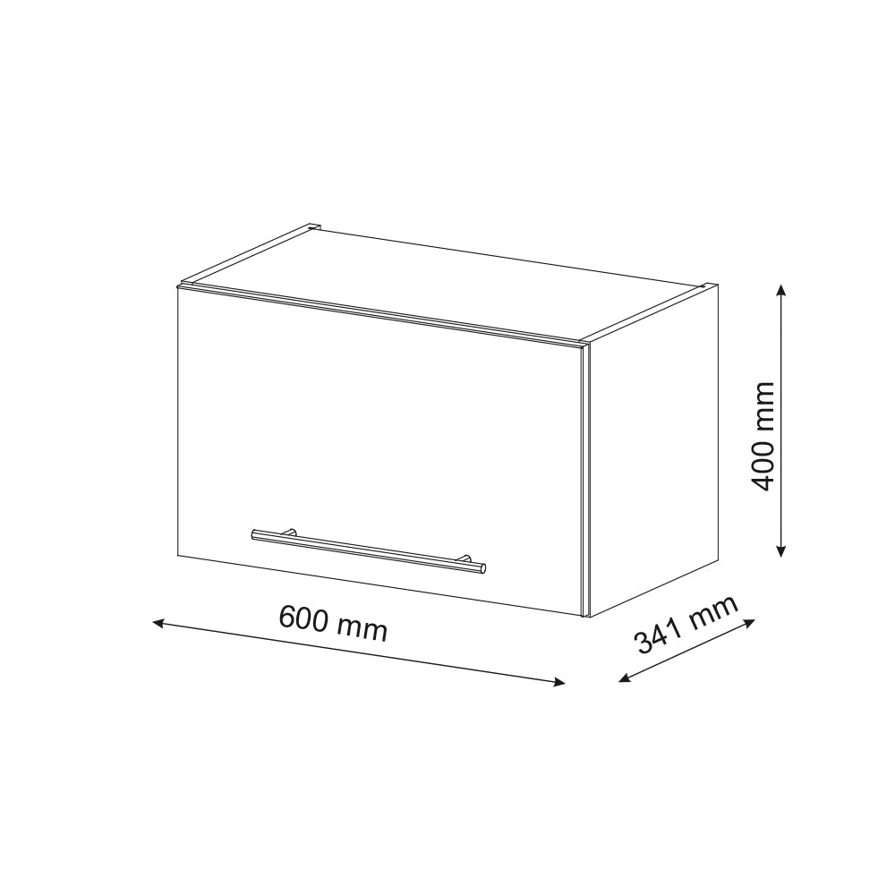 Vicco Mobile bagno Antracite lucido 60 x 40 cm Piatto