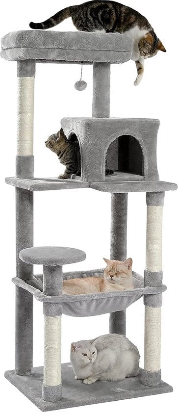 Torrone per gatti / palo per granchi - attività per gatti, torre per gatti con amaca e casa per gatti elegante