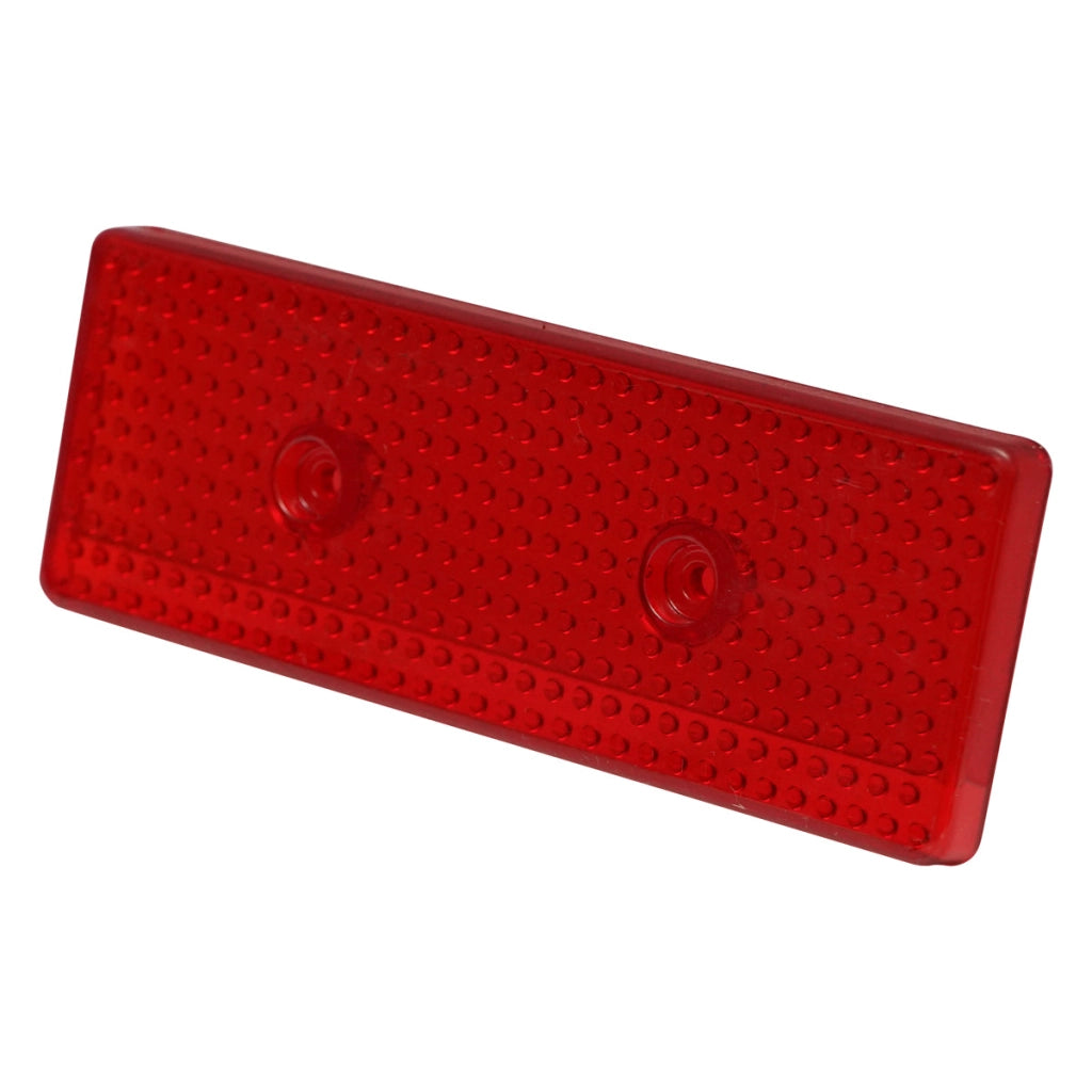 Catadiottro riflettente rosso 43x119mm.