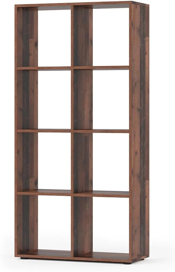 Divisorio per ambienti Scutum, Bianco, 143 x 72 cm, per l’utilizzo come divisorio o come libreria aperta