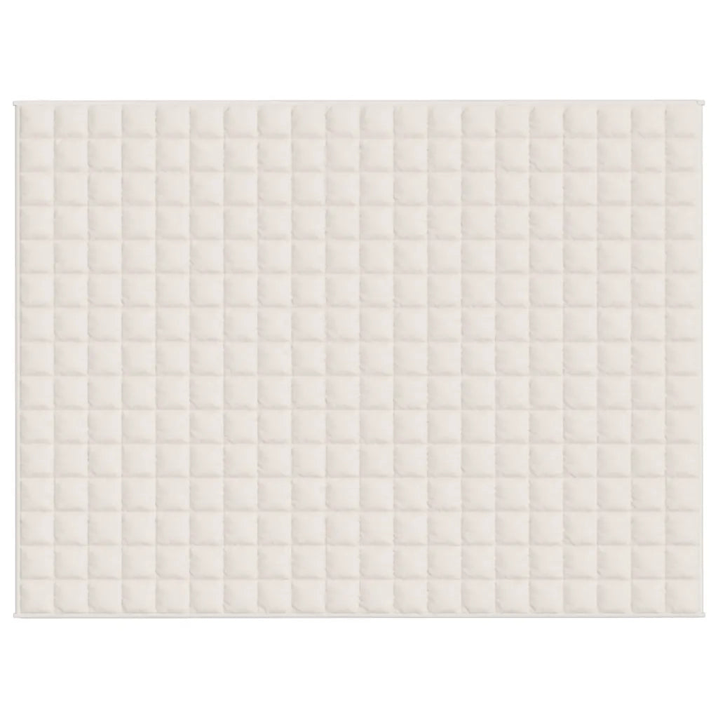 Coperta Ponderata Crema Chiaro 152x203 cm 11 kg Tessuto cod mxl 77743
