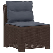 Divano da giardino 3 posti con cuscini in look rattan PP 3443841