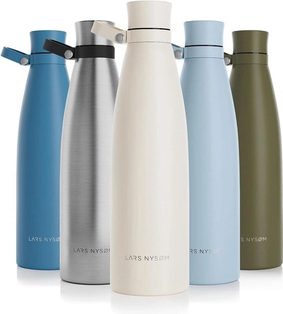 Bottiglia di Acqua in Acciaio Inossidabile 1000ml | Senza BPA Isolata 1.00 Litro | Bottiglia di Acqua Impermeabile per Attività Sportive Bicicletta Cani Bambini