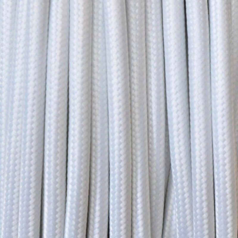 CAVO ELETTRICO TONDO RIVESTITO IN TESSUTO BIANCO H03V - 2 X 0,75 MT 10 25351