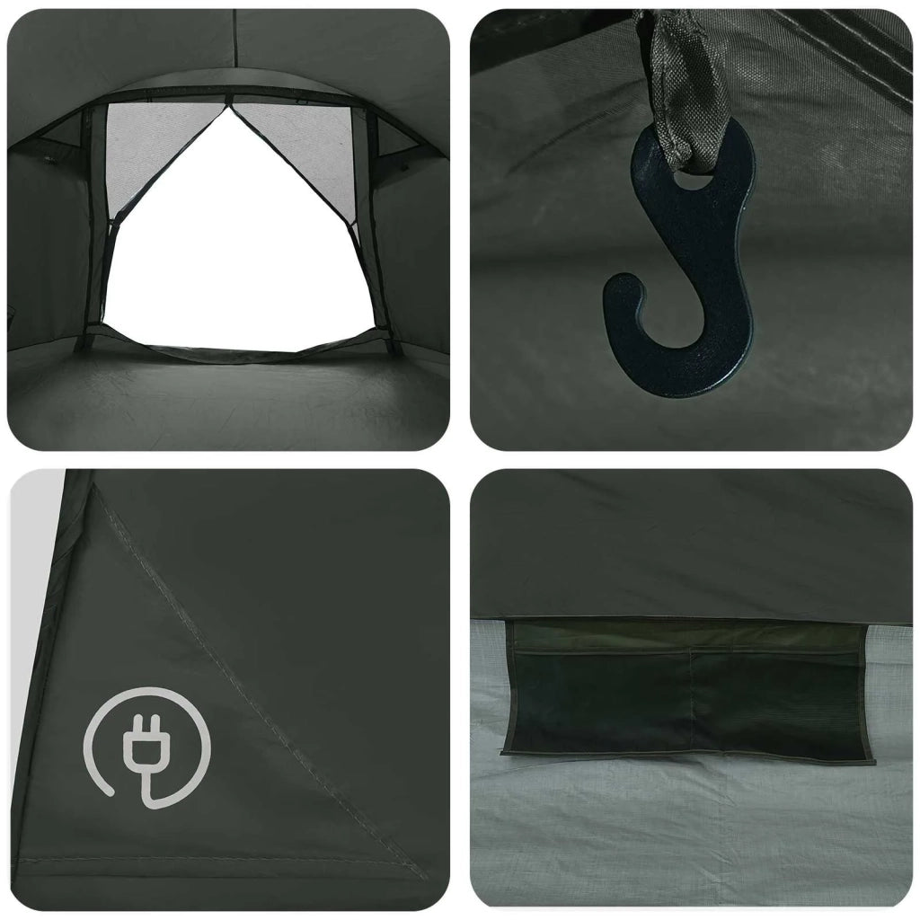 Tenda Capanna Verde militare 6 persone Poliestere e Acciaio 42028586