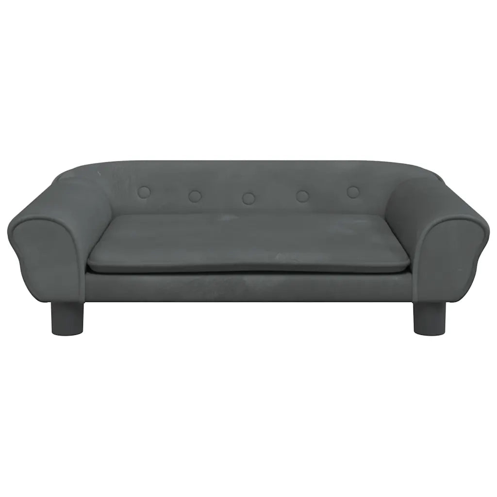 Lettino per Cani Grigio Scuro 70x48x22 cm in Velluto CFW1456560