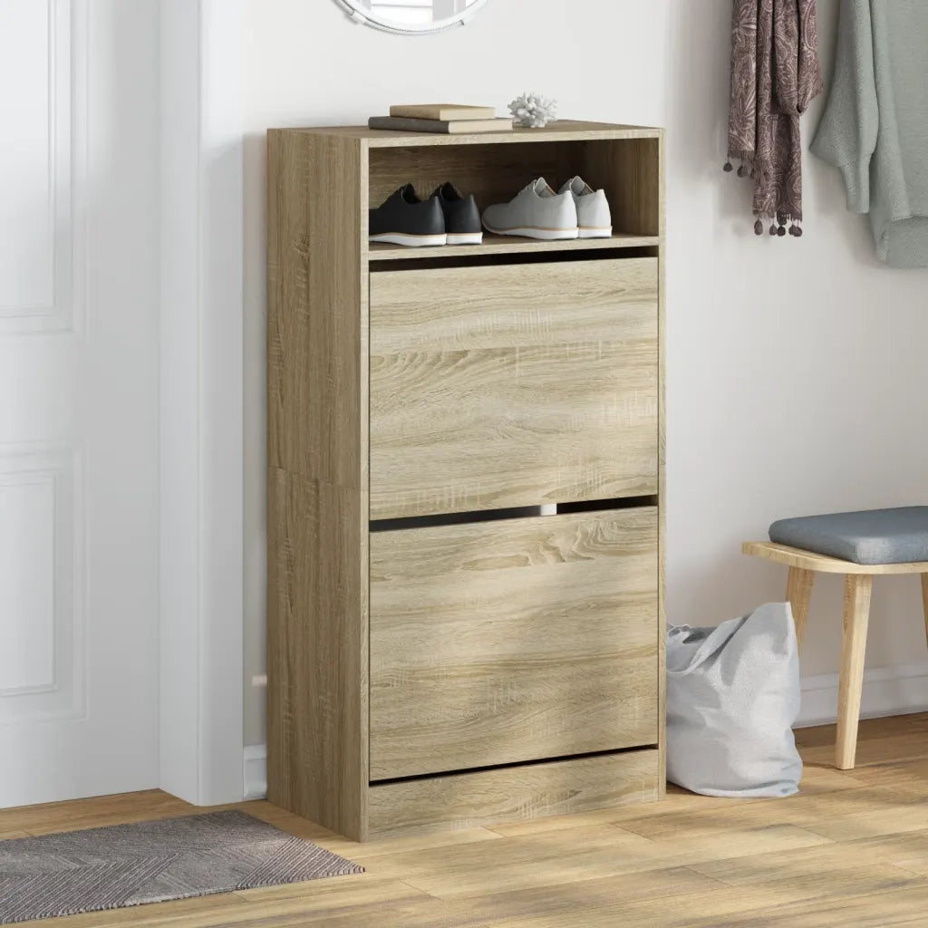 Scarpiera | Mobile per scarpe Rovere Sonoma 60x34x116 cm in Legno Multistrato