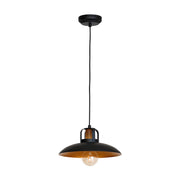 Lampada sospensione Milagro Felix 1xE27 60W nero oro