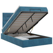 Letto ottomano con materasso Blu Scuro 120 x 200 cm Velluto 3457717