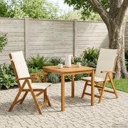 Sedie da giardino reclinabili 2 pz Naturale 42041427