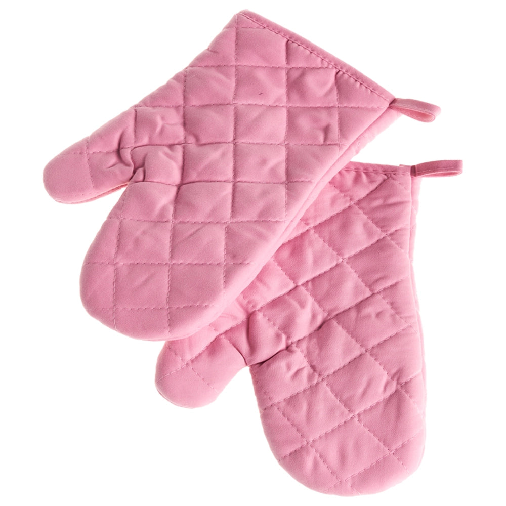 Set da cucina Grembiule Guanti da forno Panni da cucina rosa tessili da cucina