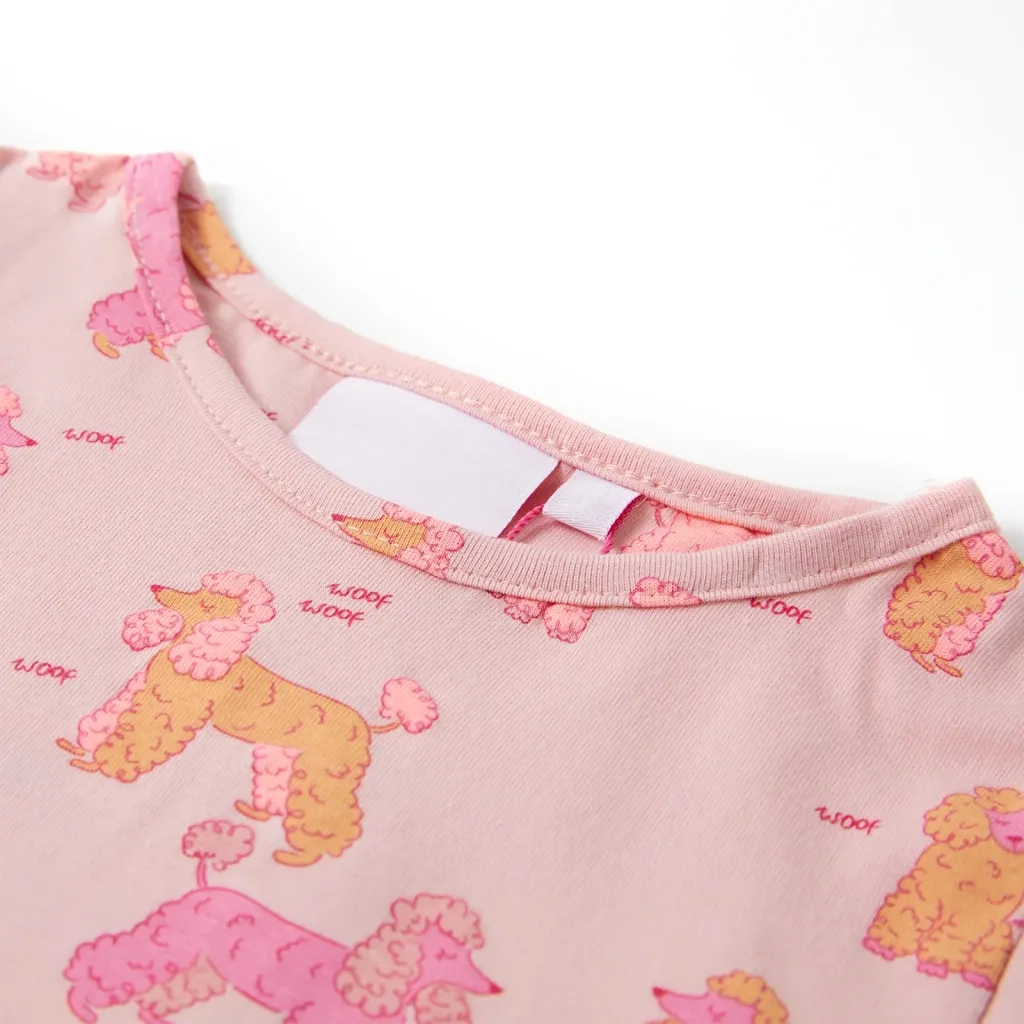 Pigiama da Bambina a Maniche Corte Rosa Chiaro 92 10439
