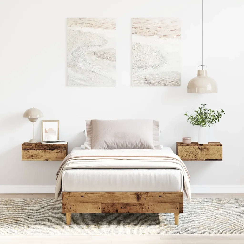 vidaXL Giroletto senza Materasso Legno Antico 90x190 cm in Truciolato