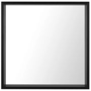 Specchio da parete con cornice sintetica nera 50 x 50 cm quadrato da appendere alla parete