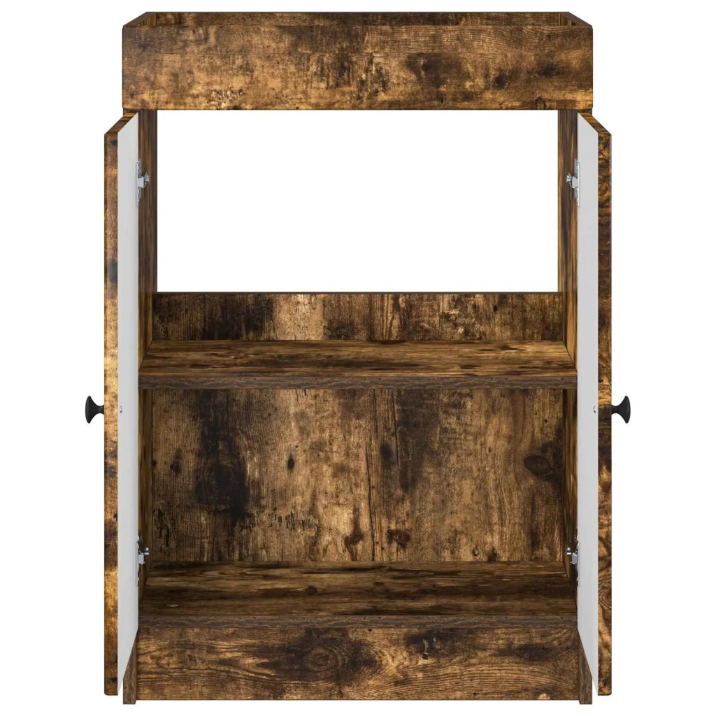 Mobiletto da bagno sotto il lavello Rovere Fumo 890019