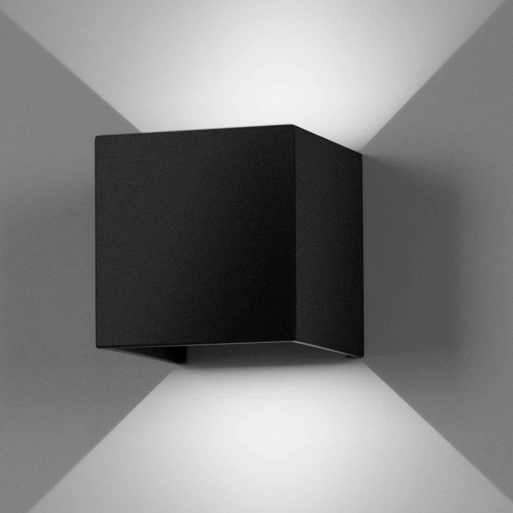 APPLIQUE LED CUBO 20W BI-EMISSIONE UP & DOWN LUCE BIANCA FREDDA 6500K° - IDEALE PER PARETI INTERNE ED ESTERNE PERFETTO PER ABITAZIONI HOTEL NEGOZI E UFFICI
