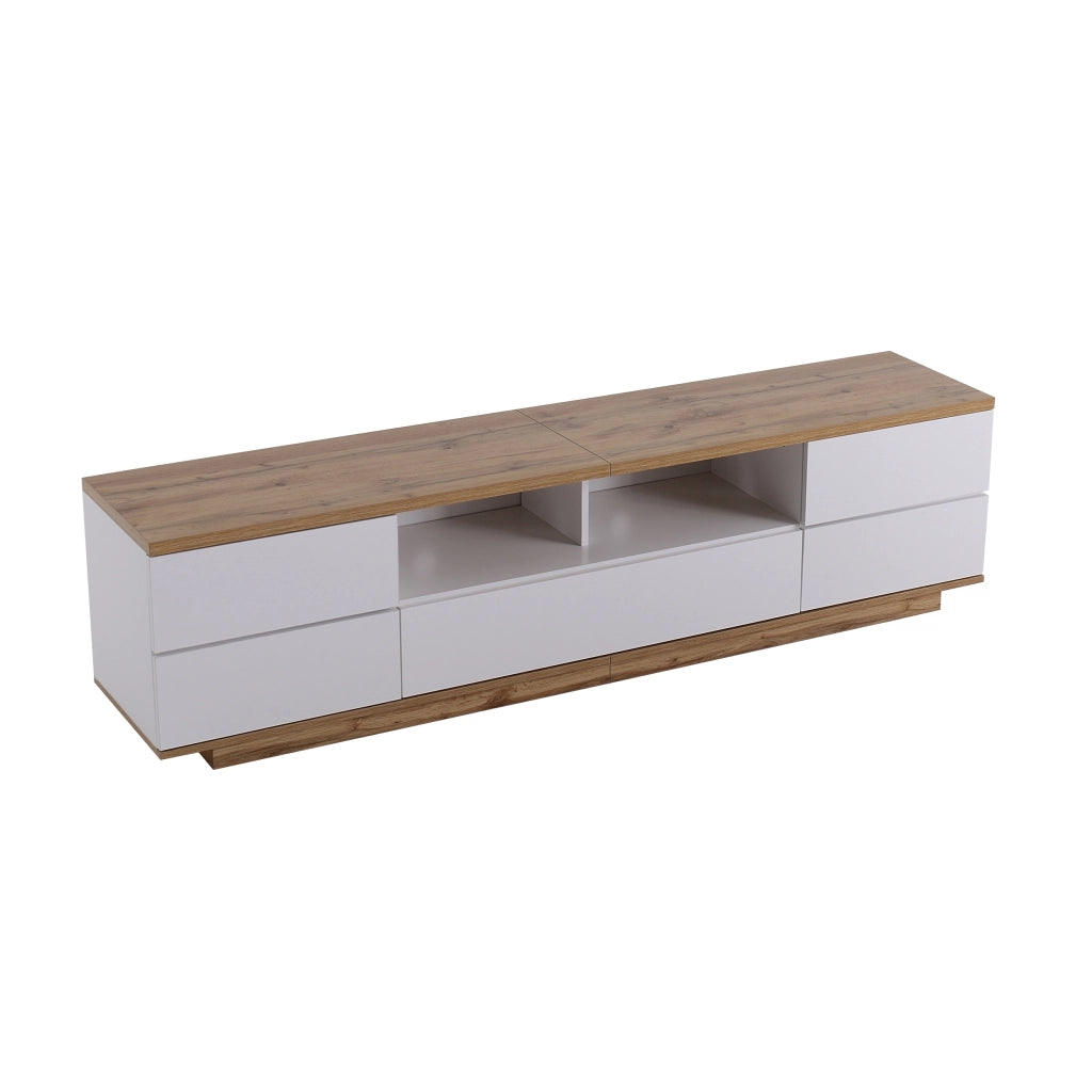 Mobile TV moderno a blocchi di colore - Zephmum- 180 cm bianco