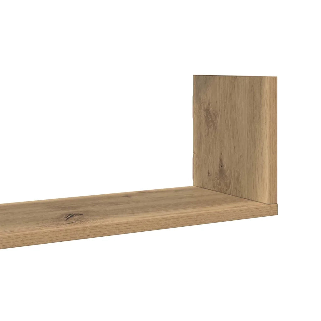 3 pz Mensole Parete | Mensola sospesa Rovere Artigianale 58x18x18 cm in Truciolato