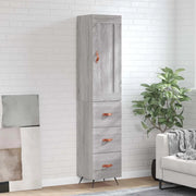 Credenza Grigio Sonoma 34,5x34x180 cm in Legno Multistrato 3200175