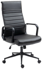 Sedia ufficio Kolumbus in similpelle nero/nero