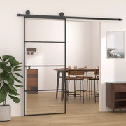 Porta Scorrevole in Vetro ESG e Alluminio 90x205 cm Neracod mxl 121220