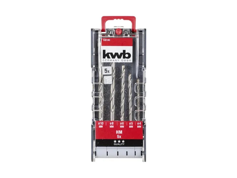 Set punte trapano KWB 5 per legno 5 per pietra 5 per metallo scatole incluse