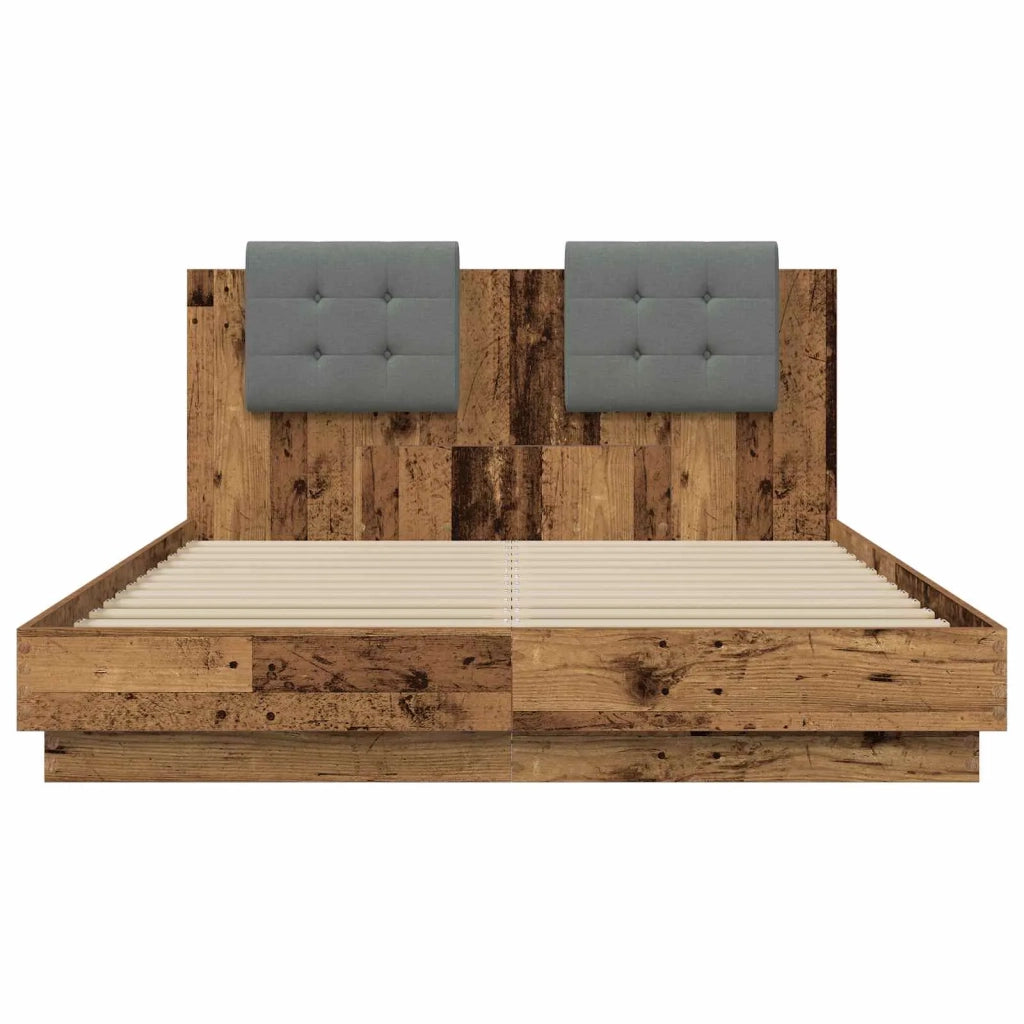 Struttura letto con testata Legno vecchio 140 x 200 cm 3416343