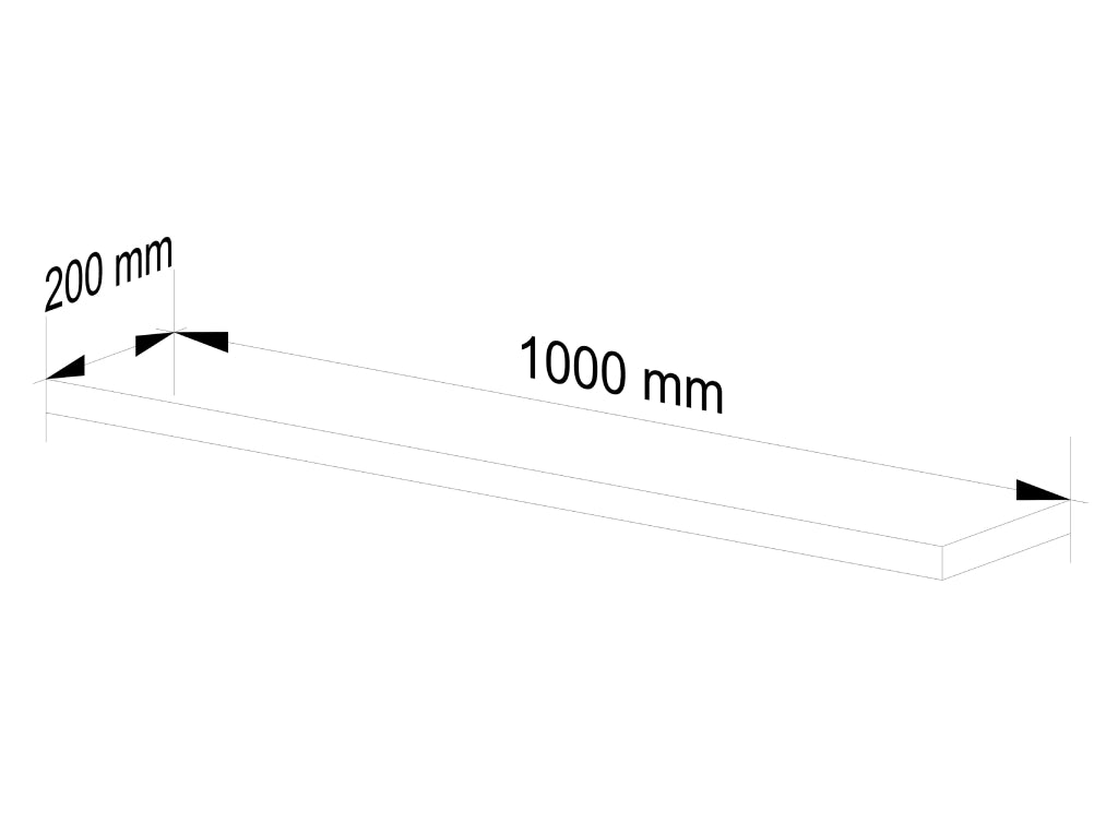 Mensola a muro AKORD PS-5 Sonoma Quercia 100 cm 100x20x3,2 cm