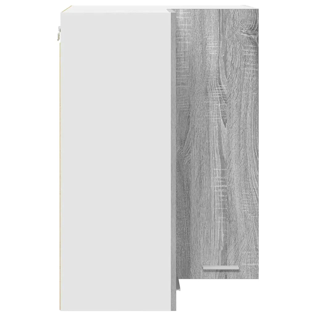 Armadio pensile Grigio Sonoma e Bianco 57 x 57 x 80 cm