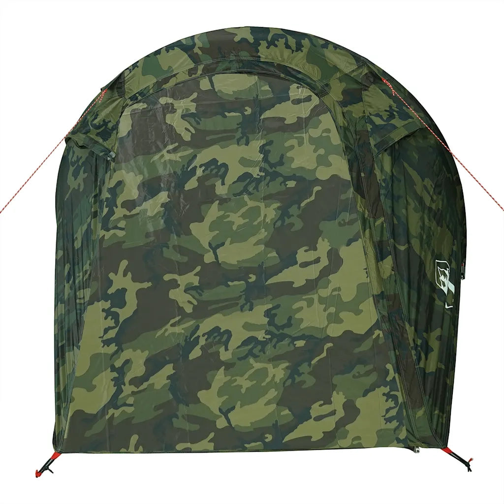 Tenda da Campeggio a Tunnel per 3 Persone-Tenda per Escursionismo Mimetico Impermeabile