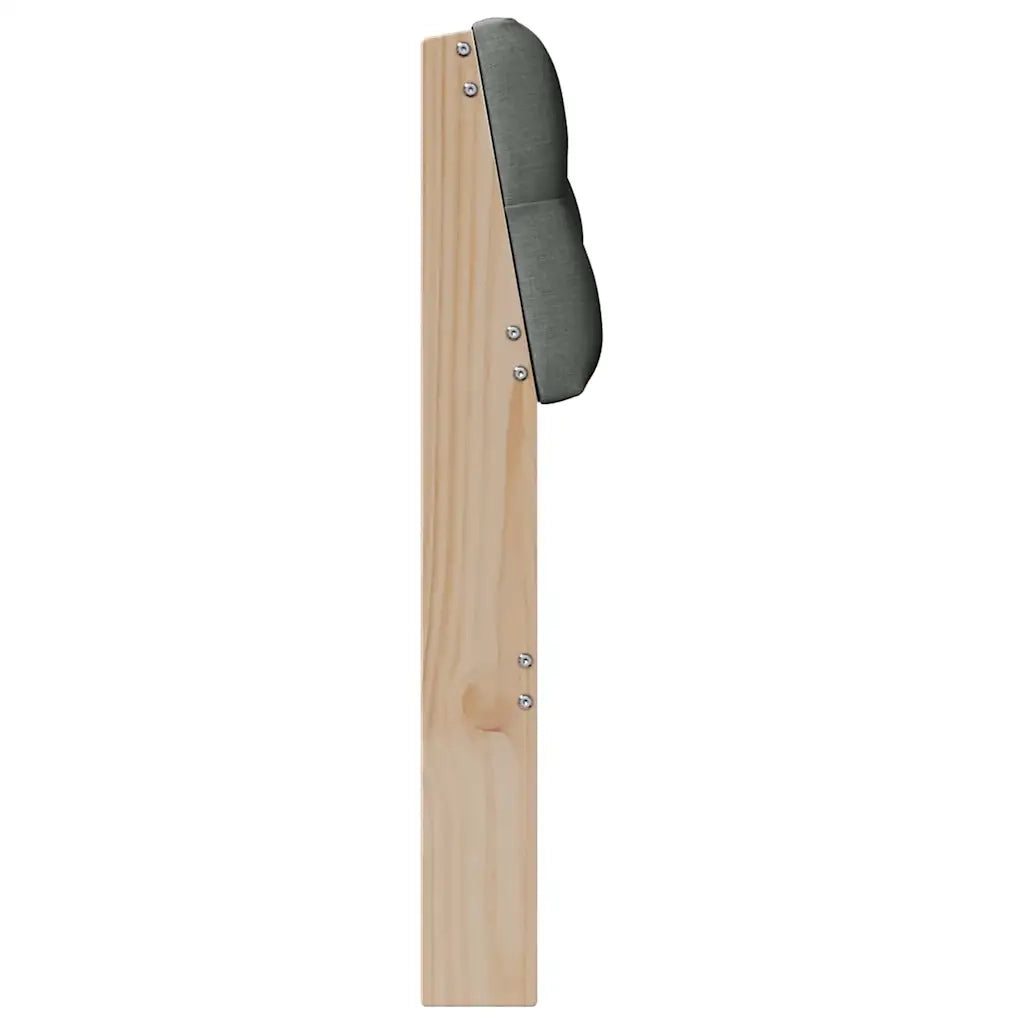 Testiera imbottita Grigio scuro 75 cm Pino massello 879205