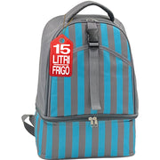 Borsa Zaino Frigo a Mano Capacità 15L Borsetta Refrigerante a Strisce 26x17x40cm