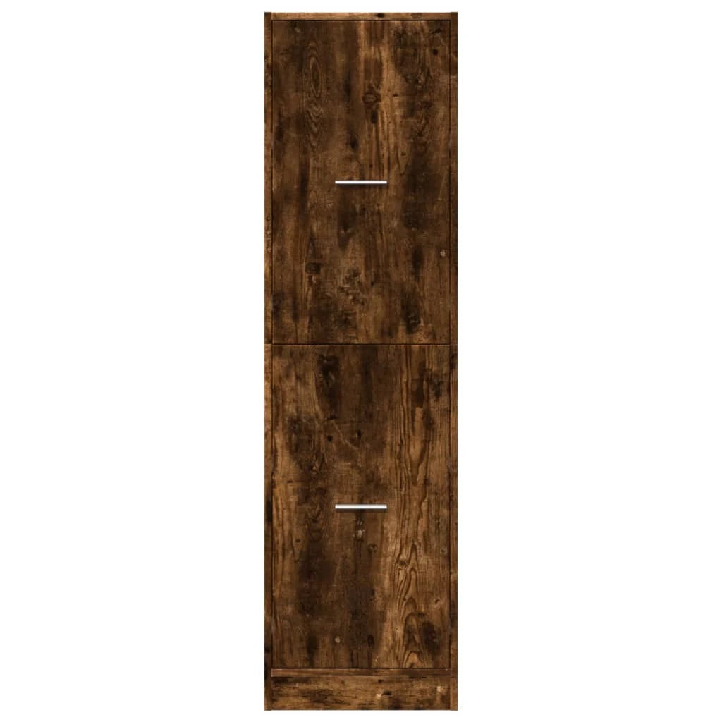 Mobile da farmacia classico con vano contenitore 40 x 41 x 144,5 cm legno composito finitura rovere affumicato 02_0055662