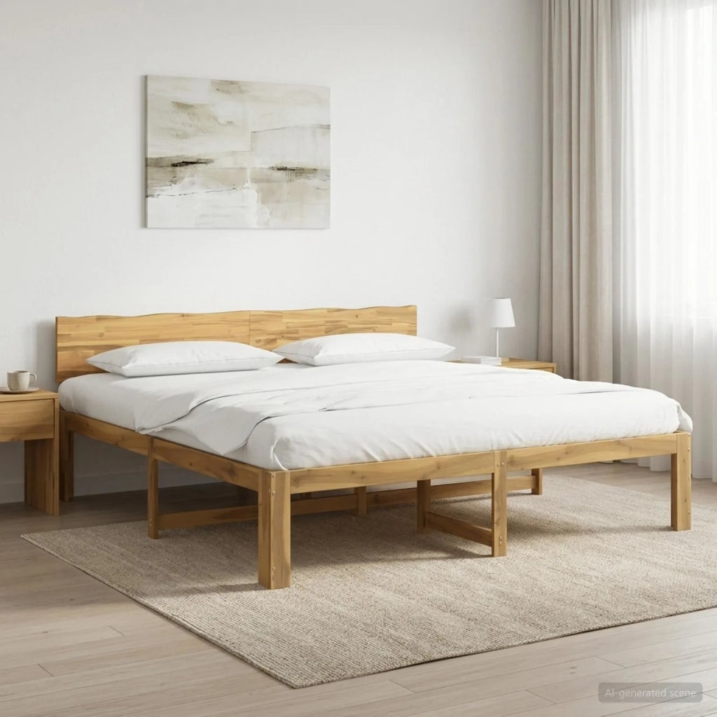 Letto matrimoniale con testiera ROSTOCK Bianco 200 x 200 cm 3405472
