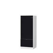Mobile cucina microonde Fame-Line Nero rigato/Bianco 60 cm Vicco