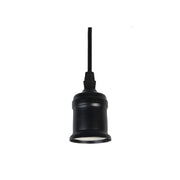Trade Shop - Portalampada E27 A Sospensione Lampadario Pendente Porta Lampada 1,2 Metri E27-a - Nero
