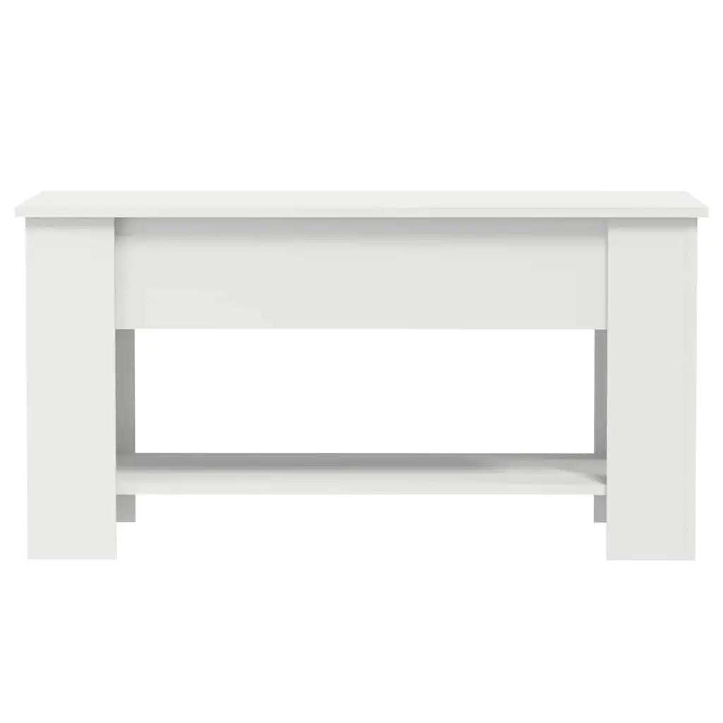 Tavolino da salotto | Tavolino da caff¨¨ | Tavolino da Soggiorno Bianco 101x49x52 cm in Legno Multistrato