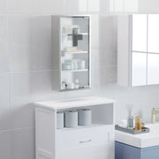 ARMADIO MEDICINALI 30x12x60 cm Acciaio Argento con serratura