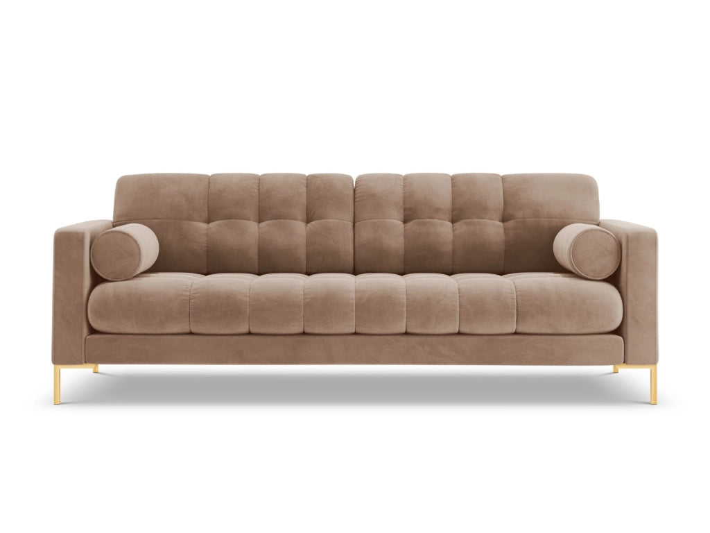 Cosmopolitan Design - Divano "Bali" 4 posti in velluto beige 