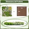 Pannelli da Parete per Piante Artificiali 50 x 50 cm, 2 Pezzi Finti Piatti per Piante con Foglie da Interno ed Esterno, Decorazioni da Pareti, Balconi, Giardini e Matrimoni (Stile 1)
