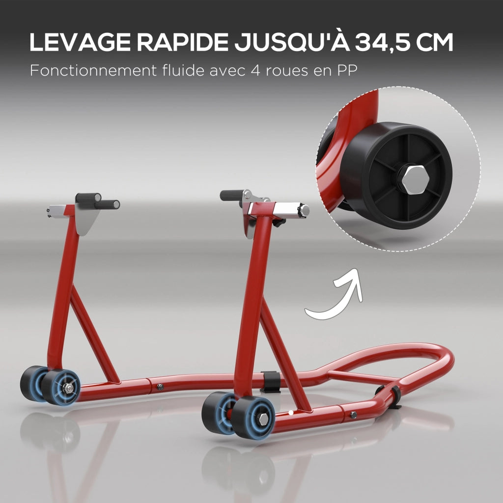 Supporto per moto con goupille regolabile ¨C zephmum ¨C rosso