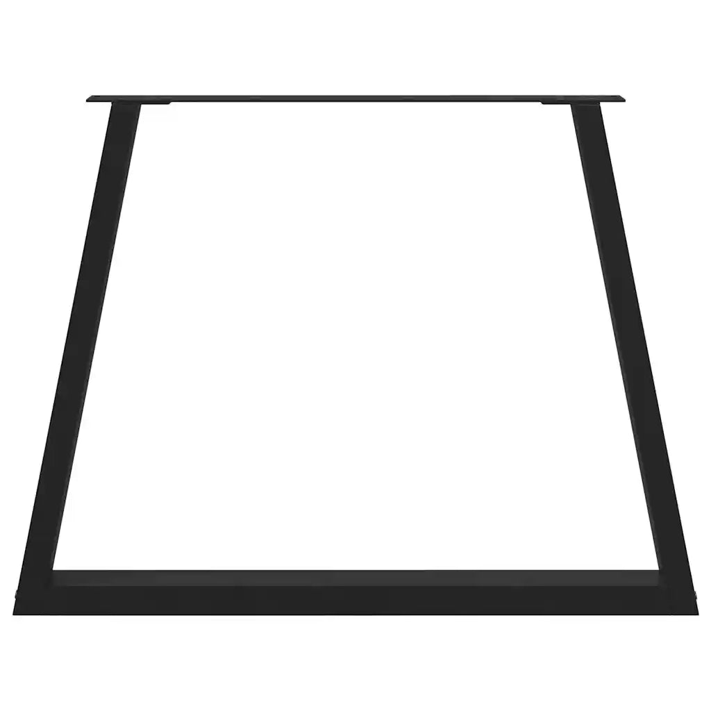 Gambe per tavolo da pranzo a forma di V 2 pz | Piede del tavolo nere 100x(72-73,3) cm in acciaio