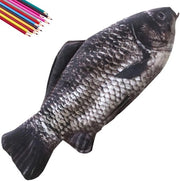 Etui per bambini, forma di pesce, nuovo prodotto, penne da pesca, portamonete da pesca, etui divertente con imbottitura di schiuma spessa, regalo per la scuola e la classe.