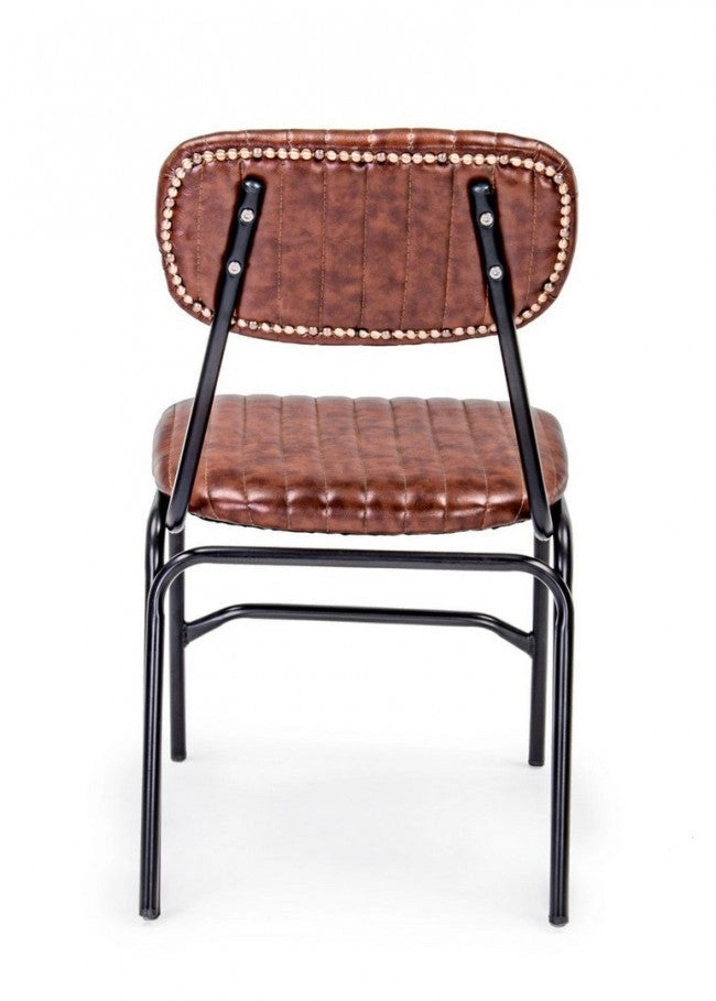 Set 2 Sedie 44x55x78h cm Debbie Arancio Scuro Vintage